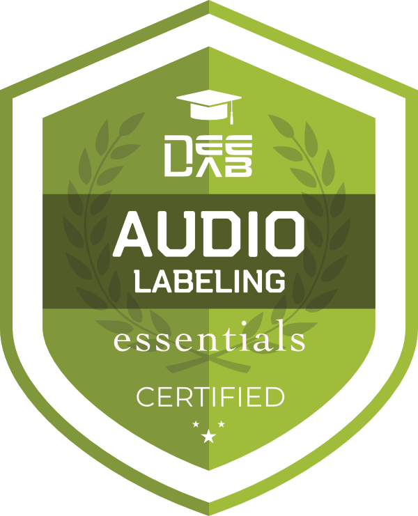 Audio Labeling Essentials badge